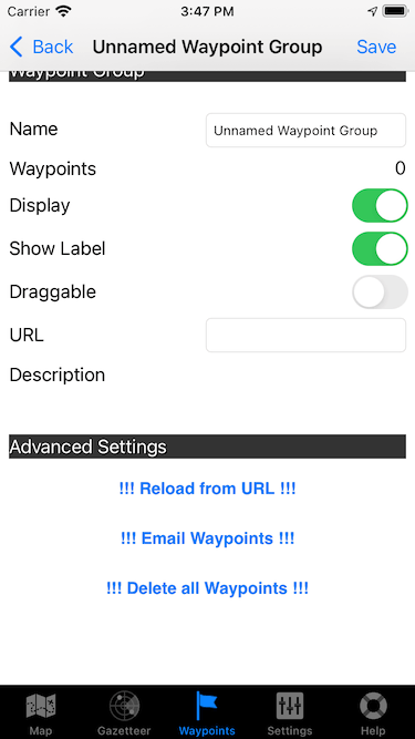 Waypoint Group Editor